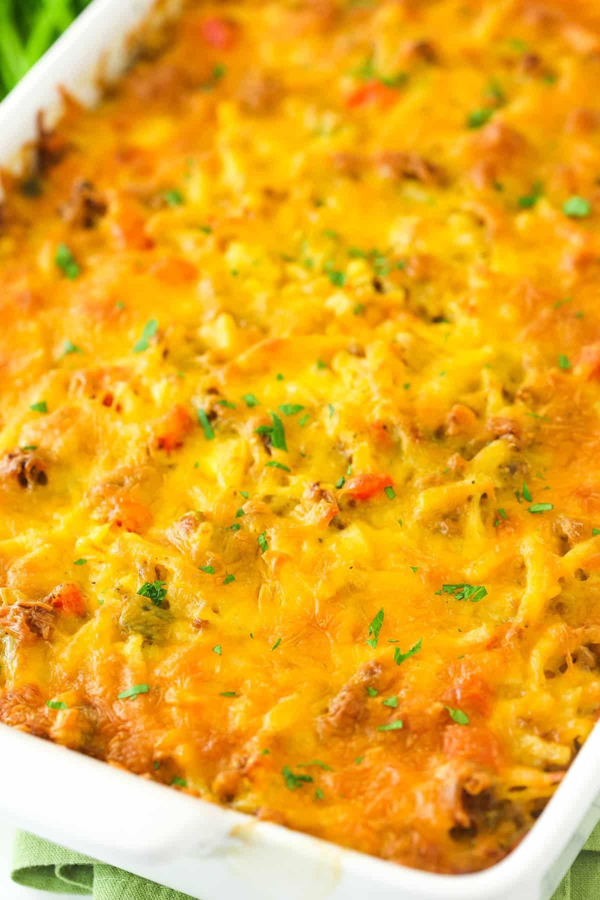 Baked hasbrown breakfast casserole